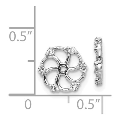 14K White Gold 1/5 ct tw Diamond Earring Jackets – view 3