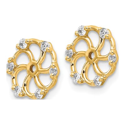 14K Yellow Gold 1/5 ct tw Diamond Earring Jackets – view 2