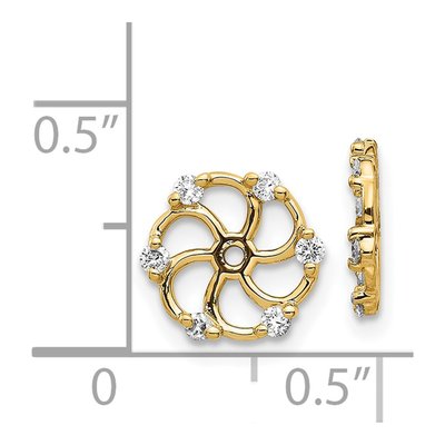 14K Yellow Gold 1/5 ct tw Diamond Earring Jackets – view 3