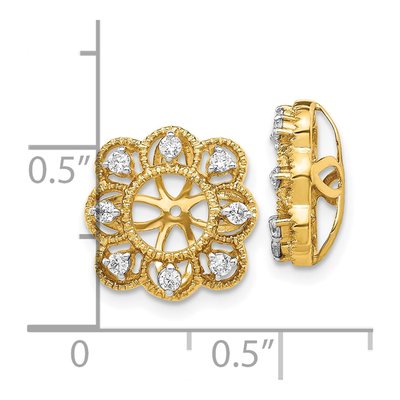 10K Yellow Gold 1/4 ct tw Diamond Earring Jackets – view 3
