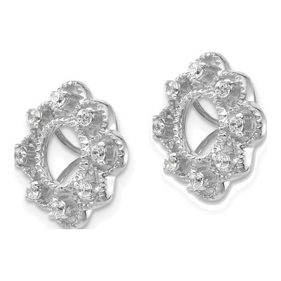 14K White Gold 1/4 ct tw Lab-Grown Diamond Earring Jackets – view 3