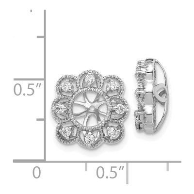 14K White Gold 1/4 ct tw Lab-Grown Diamond Earring Jackets – view 4