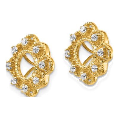 14K Yellow Gold 1/4 ct tw Lab-Grown Diamond Earring Jackets – view 2