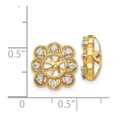 14K Yellow Gold 1/4 ct tw Lab-Grown Diamond Earring Jackets – view 3