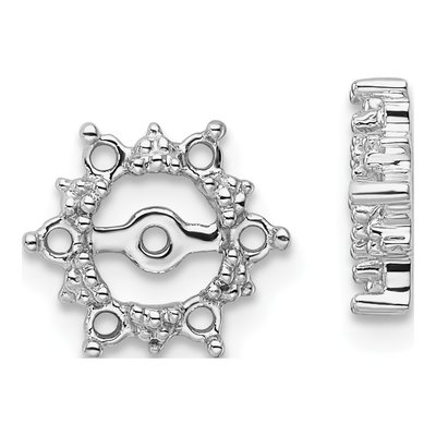 14K White Gold Diamond Earring Jacket Mounting
