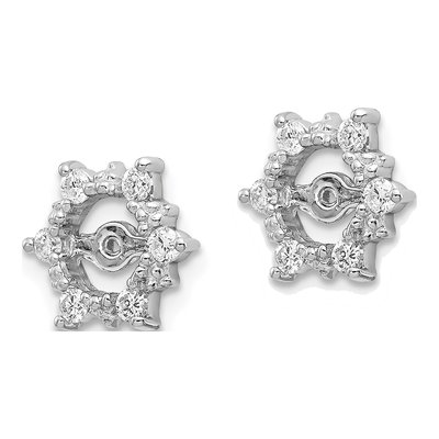 14K White Gold 1/4 ct tw Diamond Fancy Earring Jackets – view 2