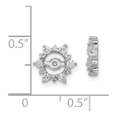 14K White Gold 1/4 ct tw Diamond Fancy Earring Jackets – view 3