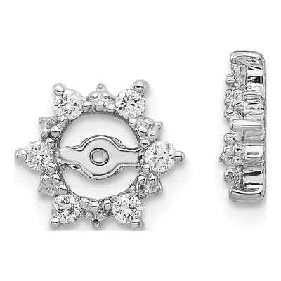 14K White Gold 1/4 ct tw Diamond Fancy Earring Jackets
