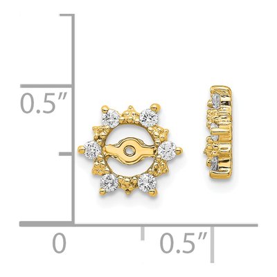 14K Yellow Gold Diamond Earring Jacket Mounting – view 3