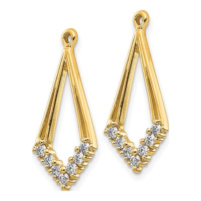 14K Yellow Gold 1/4 ct tw Diamond Kite Earring Jackets – view 2