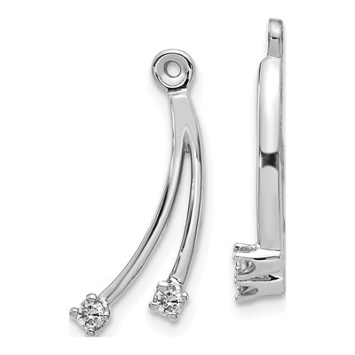 14K White Gold Diamond Earring Jacket Mounting