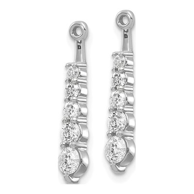 14K White Gold 5/8 ct tw Lab-Grown Diamond Earring Jackets – view 3