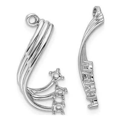 14K White Gold Diamond Earring Jacket Mounting