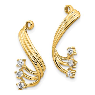 14K Yellow Gold 1/5 ct tw Diamond Twist Earring Jackets – view 2