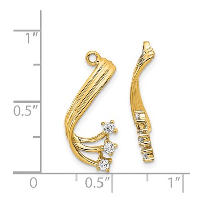 14K Yellow Gold 1/5 ct tw Diamond Twist Earring Jackets – view 3