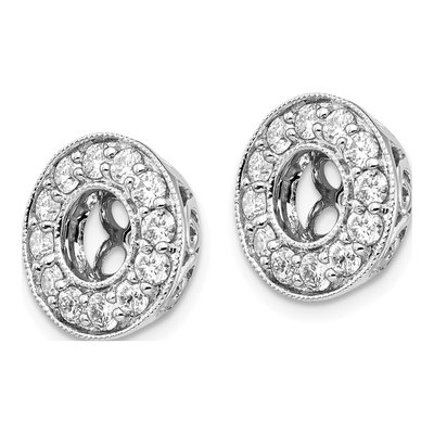 14K White Gold 1 ct tw Lab-Grown Diamond Earring Jackets – view 3