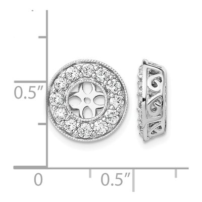 14K White Gold 1 ct tw Lab-Grown Diamond Earring Jackets – view 7