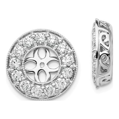 14K White Gold 1 1/4 ct tw Lab-Grown Diamond For Earring Jackets