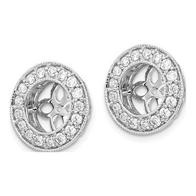 14K White Gold 1/2 ct tw Lab-Grown Diamond For Earring Jackets – view 3