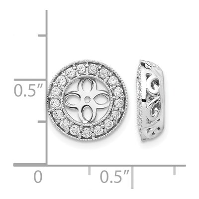 14K White Gold 1/2 ct tw Lab-Grown Diamond For Earring Jackets – view 7