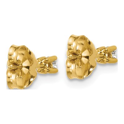 14K Yellow Gold 1/10 ct tw 2.3mm Round Lab-Grown Diamond Stud Earrings – view 6