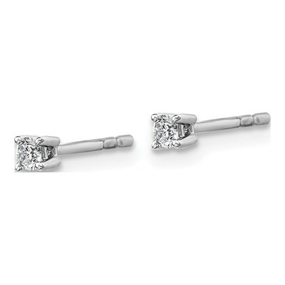 14K White Gold 1/10 ct tw 2.3mm Round Lab-Grown Diamond Stud Earrings – view 3