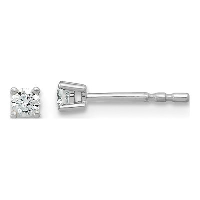 14K White Gold 1/10 ct tw 2.3mm Round Lab-Grown Diamond Stud Earrings