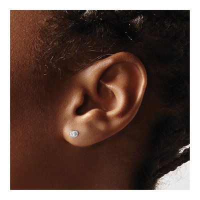 14K White Gold 1/6 ct tw 2.6mm Round Lab-Grown Diamond Stud Earrings – view 4