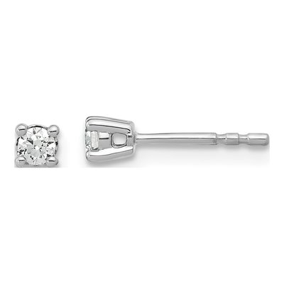 14K White Gold 1/6 ct tw 2.6mm Round Lab-Grown Diamond Stud Earrings