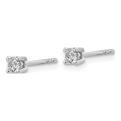 10K White Gold 1/5 ct tw 2.9mm Round Diamond Stud Earrings – view 3