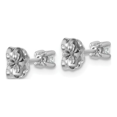 14K White Gold 1/5 ct tw 3mm Round Lab-Grown Diamond Stud Earrings – view 5