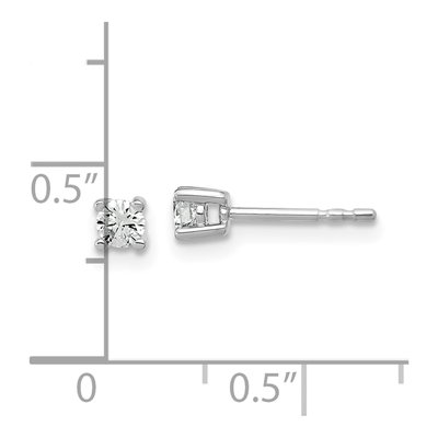 14K White Gold 1/5 ct tw 3mm Round Lab-Grown Diamond Stud Earrings – view 6