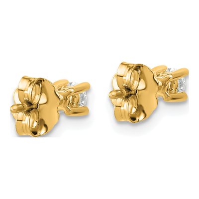 14K Yellow Gold 1/5 ct tw 3mm Round Lab-Grown Diamond Stud Earrings – view 5