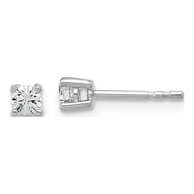 14K White Gold 1/5 ct tw 3mm Round Lab-Grown Diamond Stud Earrings