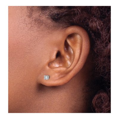 10K White Gold 1/4 ct tw 3.2mm Round Diamond Stud Earrings – view 3