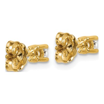 14K Yellow Gold 1/4 ct tw 3.2mm Round Lab-Grown Diamond Stud Earrings – view 6