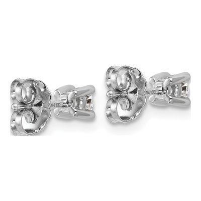 14K White Gold 1/4 ct tw 3.2mm Round Lab-Grown Diamond Stud Earrings – view 5