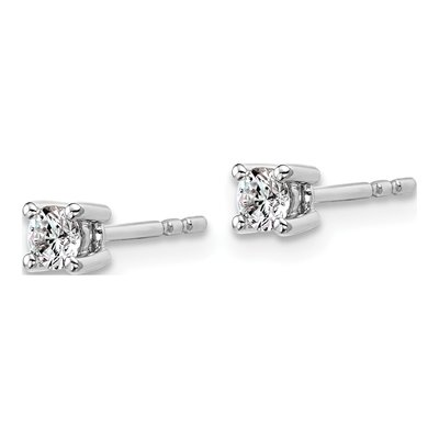14K White Gold 1/4 ct tw 3.2mm Round Lab-Grown Diamond Stud Earrings – view 3