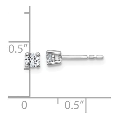 14K White Gold 1/4 ct tw 3.2mm Round Lab-Grown Diamond Stud Earrings – view 6