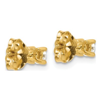14K Yellow Gold 1/3 ct tw 3.5mm Round Lab-Grown Diamond Stud Earrings – view 6