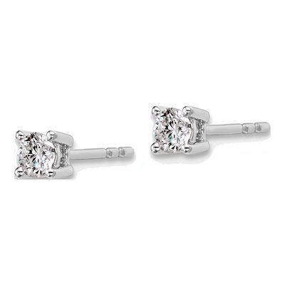 14K White Gold 1/3 ct tw 3.5mm Round Lab-Grown Diamond Stud Earrings – view 3