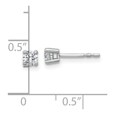 14K White Gold 1/3 ct tw 3.5mm Round Lab-Grown Diamond Stud Earrings – view 6