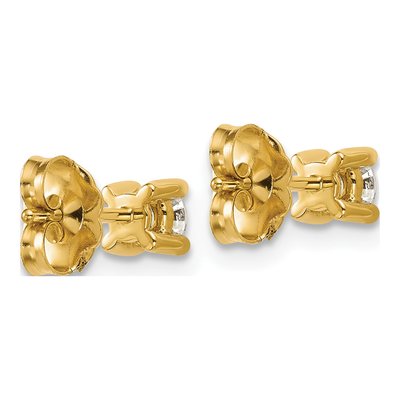 14K Yellow Gold 3/8 ct tw Round Lab-Grown Diamond Stud Earrings – view 6