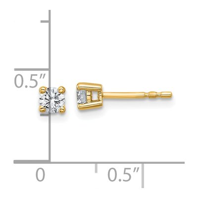 14K Yellow Gold 3/8 ct tw Round Lab-Grown Diamond Stud Earrings – view 7