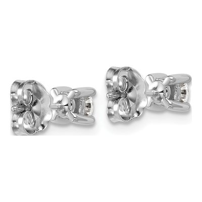 14K White Gold 3/8 ct tw Round Lab-Grown Diamond Stud Earrings – view 5