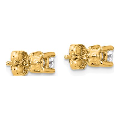 14K Yellow Gold 1/2 ct tw 4mm Round Lab-Grown Diamond Stud Earrings – view 6