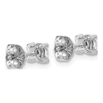 14K White Gold 1/2 ct tw 4mm Round Lab-Grown Diamond Stud Earrings – view 5