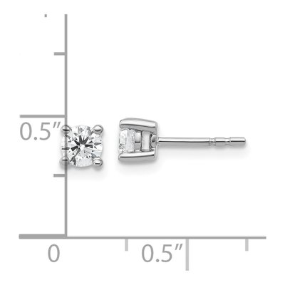 14K White Gold 1/2 ct tw 4mm Round Lab-Grown Diamond Stud Earrings – view 6