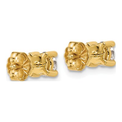 14K Yellow Gold 5/8 ct tw 4.4mm Round Lab-Grown Diamond Stud Earrings – view 5