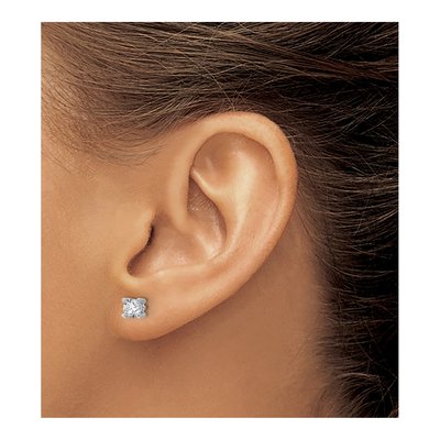 14K White Gold 5/8 ct tw 4.4mm Round Lab-Grown Diamond Stud Earrings – view 4